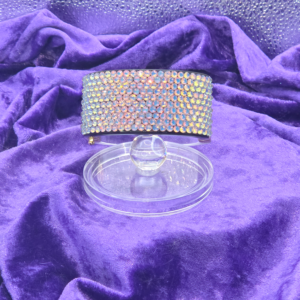 Wide Clear Acrylic & Preciosa Austrian Crystal Bracelet