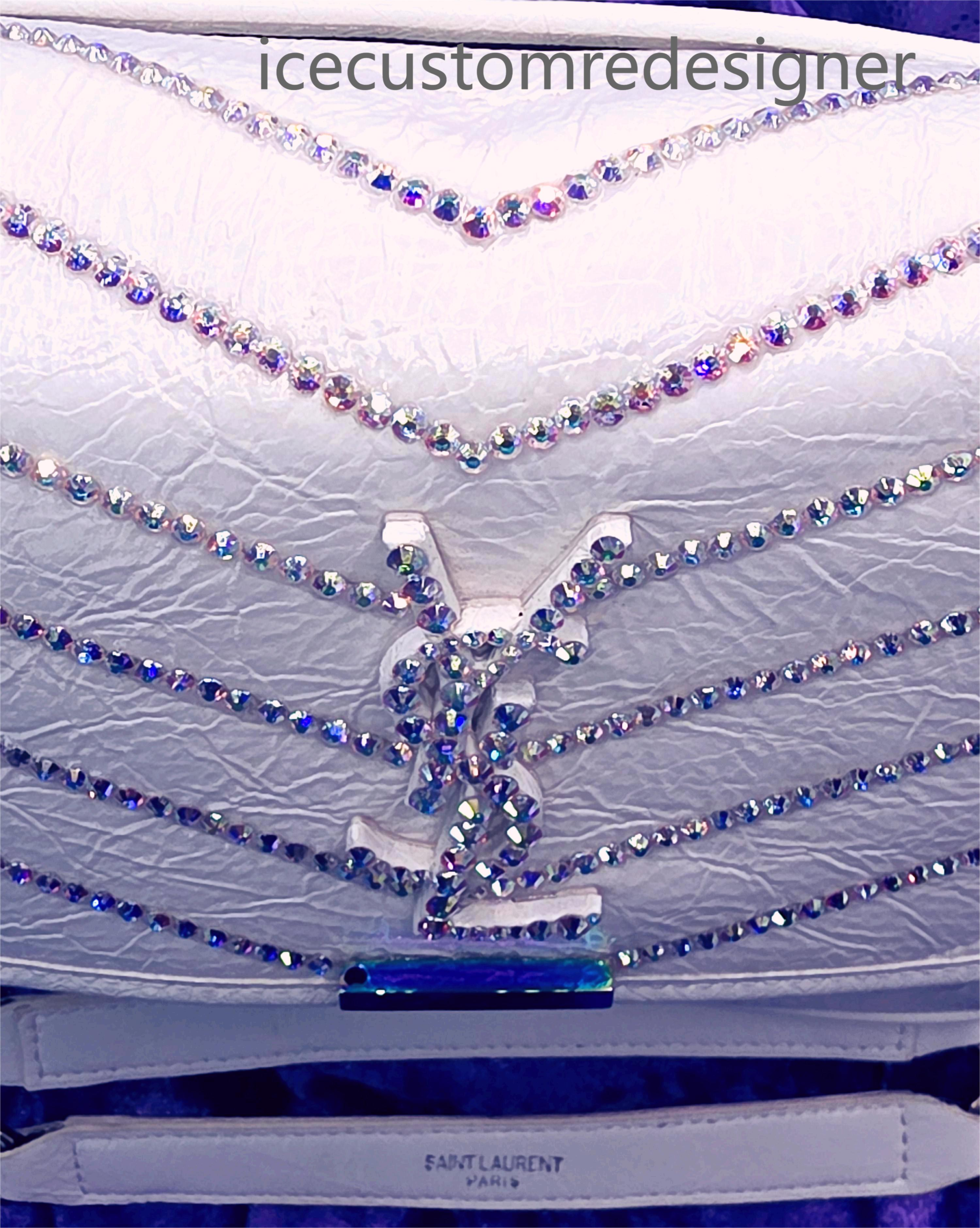 YSL Shoulder Bag - White - Image 4