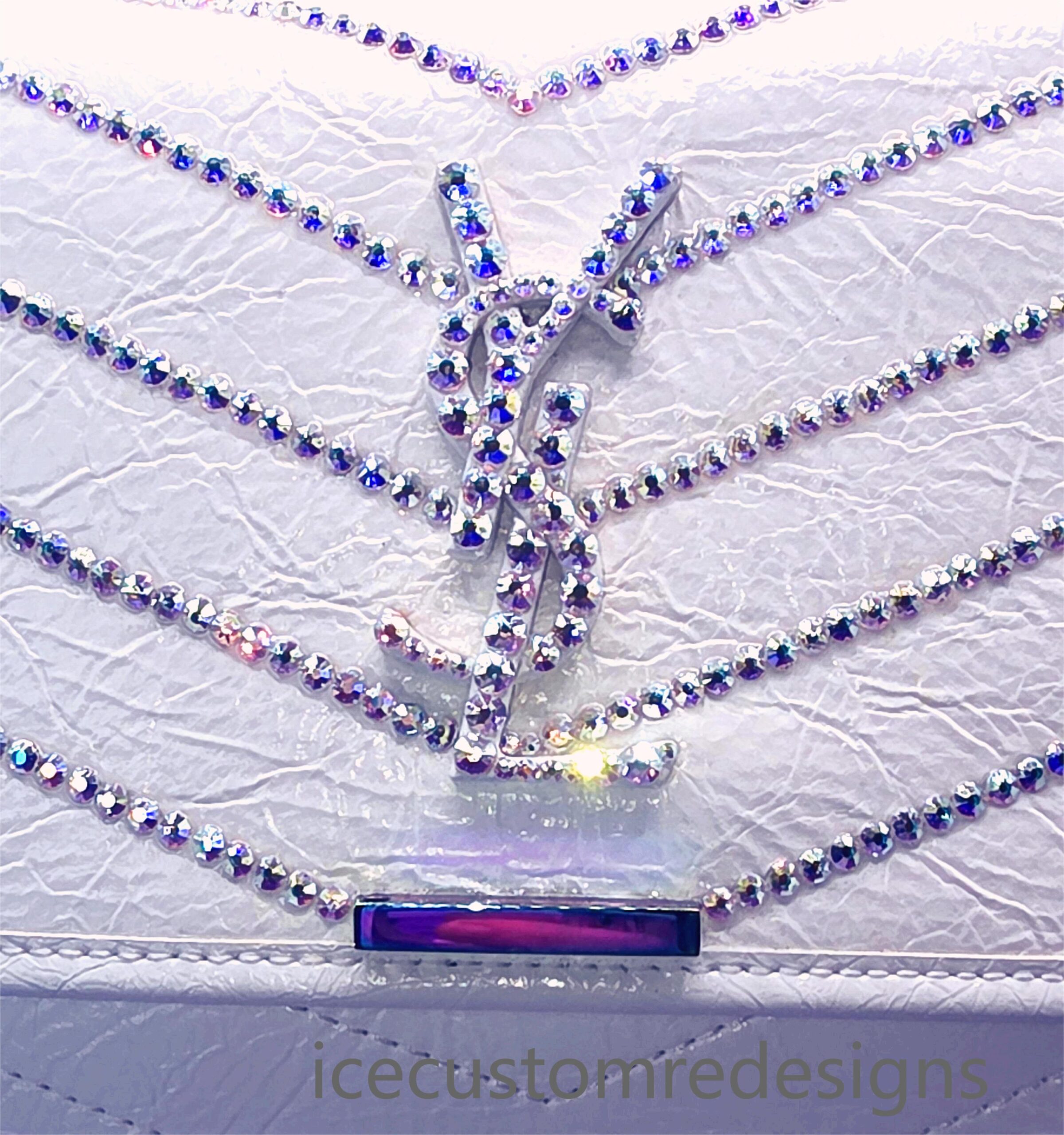 YSL Shoulder Bag - White - Image 3