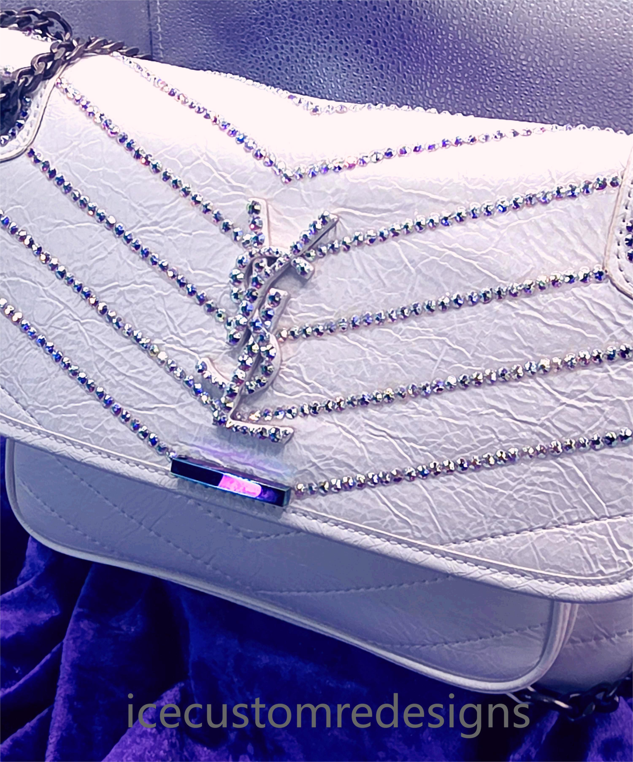 YSL Shoulder Bag - White - Image 5