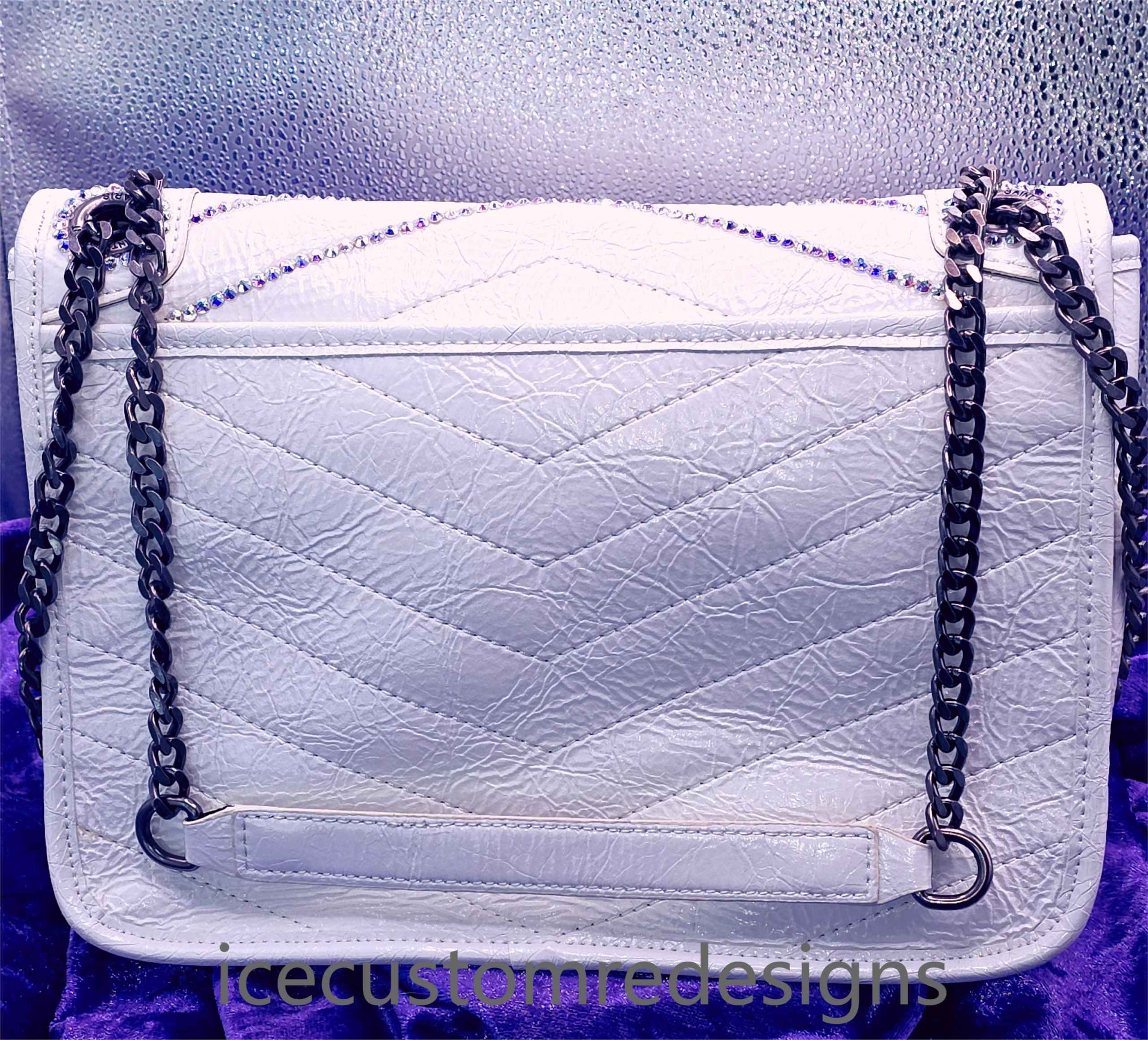 YSL Shoulder Bag - White - Image 2