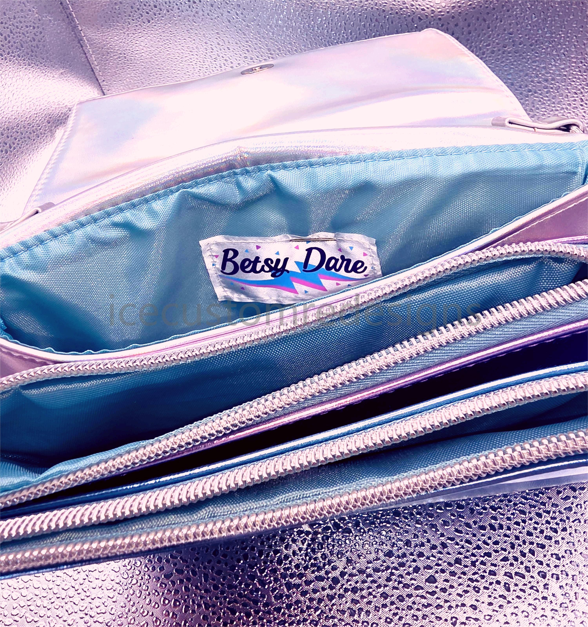 Betsy Dare Design Lightning Bolt Metallic & Crystal Handbag - Image 4