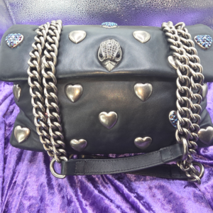 Kurt Geiger Lambskin Leather Medium Shoulder Bag With Austrian Crystals