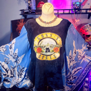 Upcycled/Redesigned GNR T-Shirt Tunic